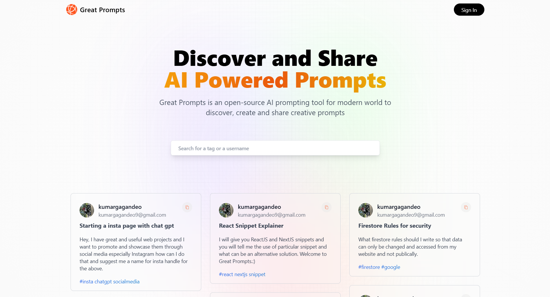 Great Prompts